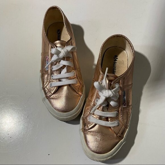 Superga Cotmetu Rose Gold Metallic Sneakers - Picture 2 of 7